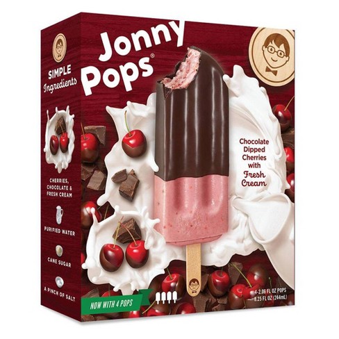JonnyPops Cherry Chocolate & Cream Frozen Fruit Bars - 4pk/8.25 fl oz - image 1 of 3