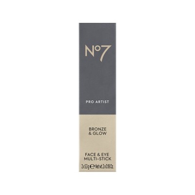No7 Pro Artist Bronzer Highlighter Multistick Deep Bronze + Golden Glow - 0.21oz