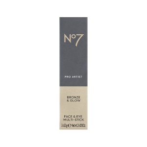 No7 Pro Artist Bronzer Highlighter Multistick Deep Bronze + Golden Glow - 0.21oz - 1 of 4