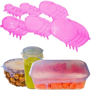 5 Star Super Deals Silicone Stretch Food Lids 24 Pack - Reusable Leak-Proof Containers Covers for Fresh Food Storage & Plastic Containers - 1 of 4