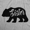 Youth Sister Bear T shirt Cute Funny Cool Camping Family Tee For Little Sister - Crazy Dog Youth T Shirt - 2 of 4