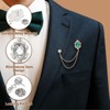 Unique Bargains Men's Rhinestone Flower Design Brooch Pins - 3 of 4