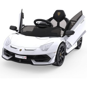 Garvee 12V Licensed Lamborghini Kids Electric Ride-On Car with Remote Control LED Lights and Sound System - 1 of 4