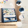 Kids Bookshelf and Toy Storage Organizer, Multifunctional 4 Tier Wooden Kids Book Shelf with Bookcase Display Stand in Kids Room - 3 of 4