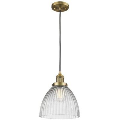 Seneca Falls - 1 Light Cord Hung Mini Pendant In Traditional Style-12 Inches Tall and 9.5 Inches Wide