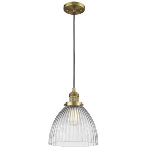 Seneca Falls - 1 Light Cord Hung Mini Pendant In Traditional Style-12 Inches Tall and 9.5 Inches Wide - 1 of 1