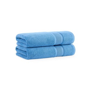 Aston & Arden Aegean Eco-Friendly Bath Towels (2 Pack), 30x60 Recycled Cotton Bathroom Towels, Solid Color - 1 of 4