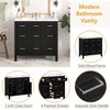 36 inch bathroom storage cabinet vanity with resin integrated sink -4 drawers, 2 doors - 2 of 4