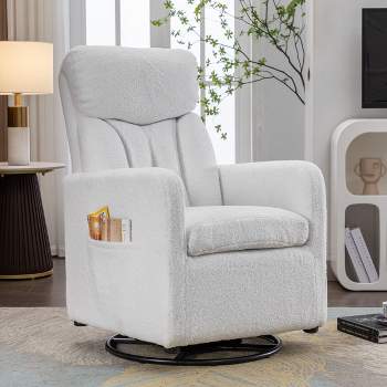 Joyee Swivel Sofa,360 Degree Upholstered Swivel Arm Chair with Pocket Soft Swivel Nursery Chair,Swivel Accent Chair-Maison Boucle
