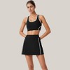 Anna-Kaci Active Women's Two-Piece Activewear Set with Contrast Trim Sports Bra Tank and High Waist Skirt - 2 of 4