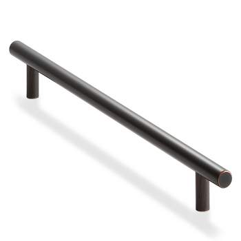 Cauldham Solid Stainless Steel Euro Cabinet Pull Oil Rubbed Bronze (10" Hole Centers) - 10 Pack