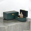 Cheung's Sable Set of 2 Boxes with Gold Handles - Green - 2 of 4