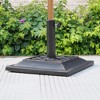 Outsunny 20 lbs Patio Market Umbrella Base Stand Resin Parasol Holder Square with Beautiful Decorative Pattern, for Φ1.5", Φ1.89" Pole - 2 of 4
