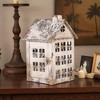 Vintage House Shaped Candle Holder Lantern Rustic Farmhouse Metal Candle Lantern Decor for Indoor Outdoor Use - 3 of 4