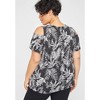 Catherines Women's Plus Size Petite Tropical Wish Open-Shoulder Tee - image 3 of 3