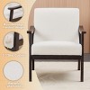 Modern Accent Armchair with Wooden Frame, 24.2''W Upholstered Vintage Lounge Chair for Living Room Bedroom-3irtyhousy - 2 of 4