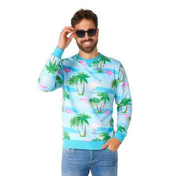 OppoSuits Men's Sweater - Flaminguy - Multicolor