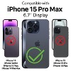 Vena vArmor Apple iPhone 15 Pro Max Case with MagSafe, Impact-Resistant Military Grade Rugged Case with Kickstand Holster Belt Clip - Graphite Gray - 2 of 4