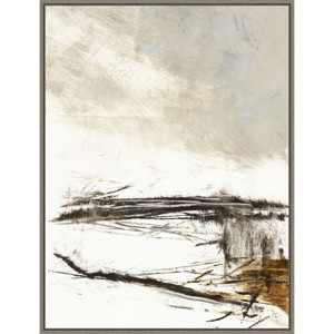 23" x 30" Padilla Bay Beach by Kris Ekstrand Framed Canvas Wall Art Print - Amanti Art: Modern Lithograph, Polystyrene Frame - 1 of 4