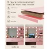 HYLEORY Vanity Desk with Mirror, Power Outlet and 10 Lights, Makeup Table with 3 Drawers,3 Color Modes Available for Bedroom - 4 of 4