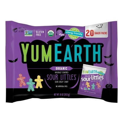 YumEarth Halloween Sour Littles Laydown Bag Candy - 10oz/20ct