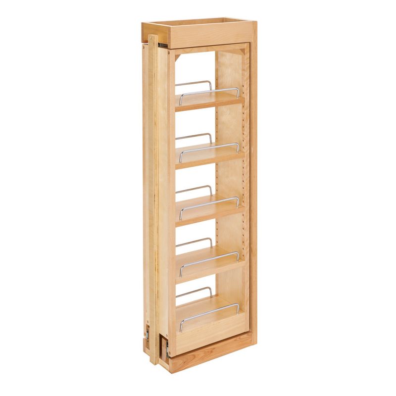 Rev-A-Shelf 432-WF36-3C 3 x 36 Inch Wooden Adjustable Pull-Out Between Cabinet Wall Filler Kitchen Storage Shelf Spice Rack Organizer Unit, 1 of 7