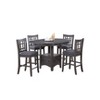 NicBex 42" Round Dining Table Set for 4 Counter Height Extendable Dining Table Storage Base with 4 Chairs for Kitchen - 3 of 4