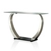 3pc Sylvie Glass Top Coffee, Sofa, and End Table Set Satin Plated/Black - HOMES: Inside + Out - 3 of 4