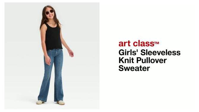 Girls' Sleeveless Knit Pullover Sweater - art class™, 2 of 5, play video