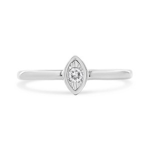 Silver 1/20 Cttw Diamond Marquise Shaped Promise Ring - 1 of 4