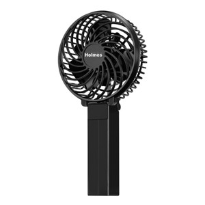 Holmes 4" Portable Handheld Fan 3 Speeds 6 Blades USB-C Rechargeable 180 Adjustable Head Black - 1 of 4