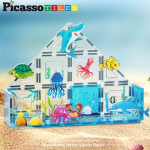 PICASSO-TILES Magnetic Tiles for Kids, Construction STEM Building Blocks Educational Toy - 1 of 4
