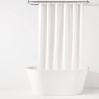 70"x71" Lightweight Color Shower Liner White - Room Essentials