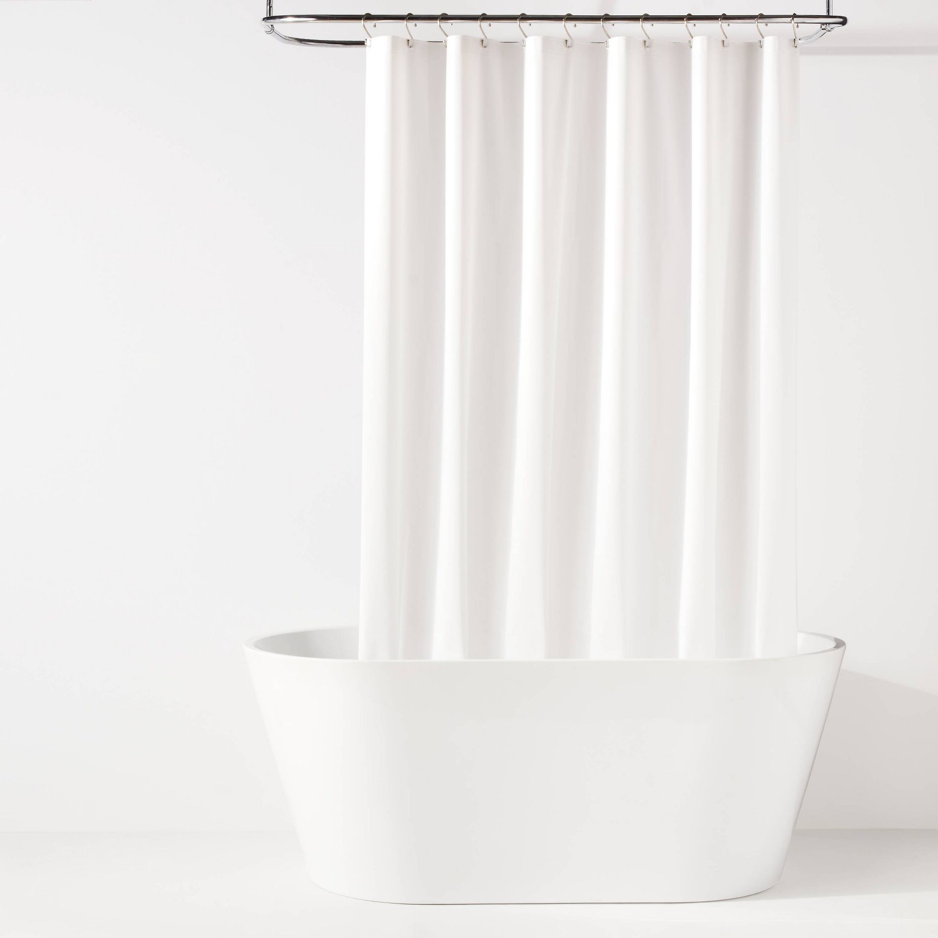 70"x71" Lightweight Color Shower Liner White - Room Essentials™
