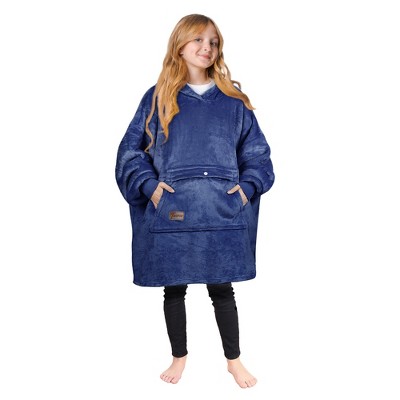 Tirrinia Girls Boys Blanket Hoodie Sweatshirt, Oversized Fleece Pullover, Hooded Fleece Lined Blanket, Christmas Gift for Kids Teens, Youth