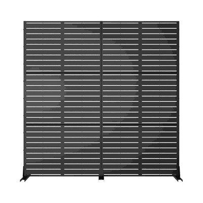 Lirago Metal Outdoor Privacy Screen Freestanding Patio Decorative Screens - 72"x73", Black