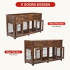 Large Dog Crate Furniture, Double Dog Kennel Furniture with 2 Drawers and Removable Divider, XXL Heavy Duty - 3 of 4