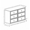RISOKEYS Farmhouse 6-Drawer Chest of Drawers for Bedroom, Modern Wooden Drawer with 6 Storage Drawers,for Bedroom,Living Room,Hallway,Office, - 3 of 4