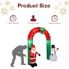 Karl Home 8ft  Inflatable Festive Arch with Santa Snowman Christmas Decoration - 3 of 4