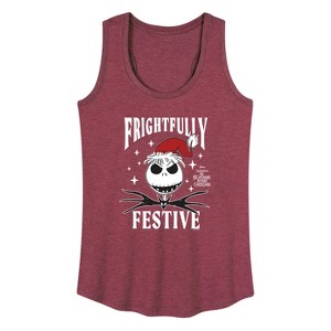 Women's - Disney - Frightfully Festive Graphic Racerback Tank - 1 of 4