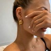 Chunky Gold Hoop Earrings for Women, 14k Gold Plated Thick Triple Hoop Earrings Hypoallergenic Trendy Chunky Gold Hoops - 2 of 4