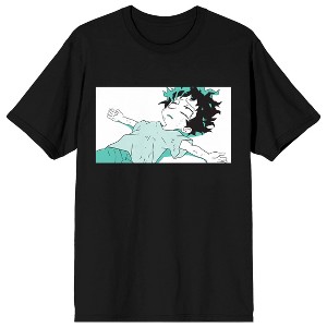 My Hero Academia Quirkless Anime Character Mens Black Graphic Tee - 1 of 1