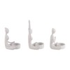 Sagebrook Home 7" Set of 3 Yoga Candle Holder - Polyresin Seated Women Votive Candle Holder - Peaceful Candle Decor for Home - 2 of 4