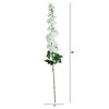 Nearly Natural 39-in Artificial Delphinium Flower Stems, Set of 3, White - 2 of 3