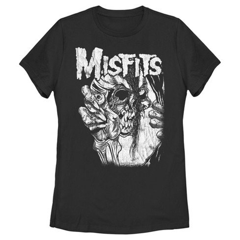 Women's Misfits Distressed Eye Skull T-shirt - Black - Small : Target