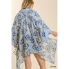 Women's Sheer Floral Print Open Front Duster With Crochet Detail - umgee - 2 of 2