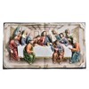 HomeRoots 20" Black And Beige Polyresin Last Supper Decorative Plaque Sculpture - 4 of 4