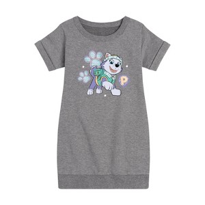 - Paw Patrol - Everest Sketch Graphic Short Sleeve Fleece Dress - 1 of 4