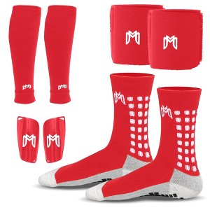 MediCaptain Elite Bundle - Includes Grip Socks, Shin Guards, Pre-Cut Sock Sleeves, and Shin Guard Straps - 1 of 4