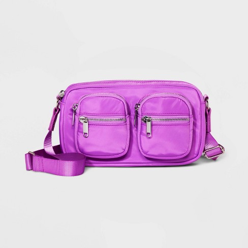 Crossbody Bags for Women Leather Cross Body Purses Cute Design Handbags  Shoulder Bag Medium Size, Purple 